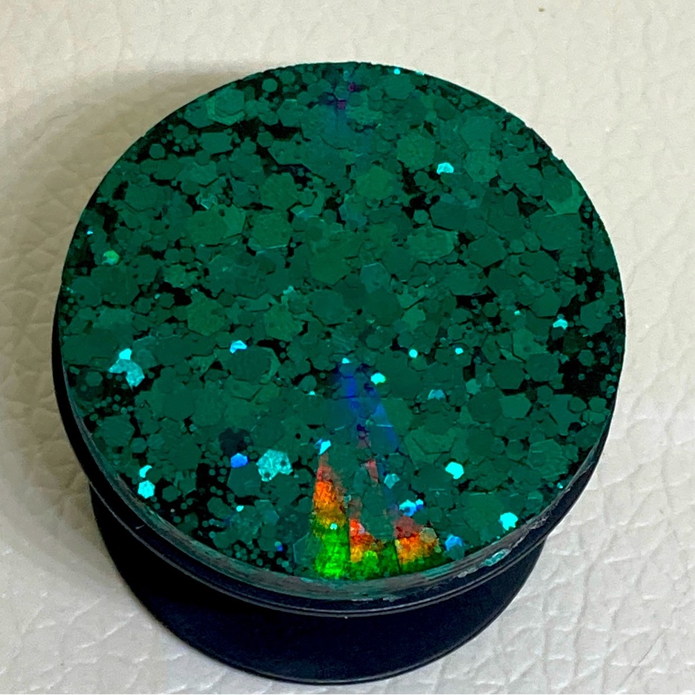 Brand New teal holographic pop socket